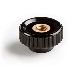 Pomo Tecnodin LGN 110095D con casquillo roscado pasante – Resina fenó