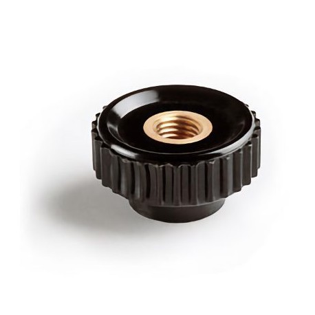 Pomo Tecnodin LGN 110095D con casquillo roscado pasante – Resina fenó