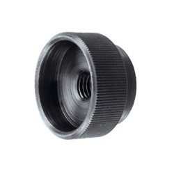 Pomo Tecnodin DIN 6303 370009E con rosca directa pasante – Acero pavo