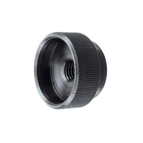 Pomo Tecnodin DIN 6303 370009E con rosca directa pasante – Acero pavo