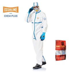 Buzo Issa Chem Plus 08292 – protección química tipo 4/5/6, costuras s