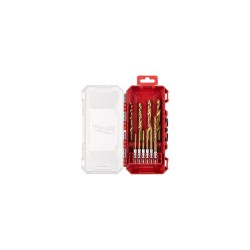 Estuche de 10 brocas Milwaukee Red Hex HSSG TiN