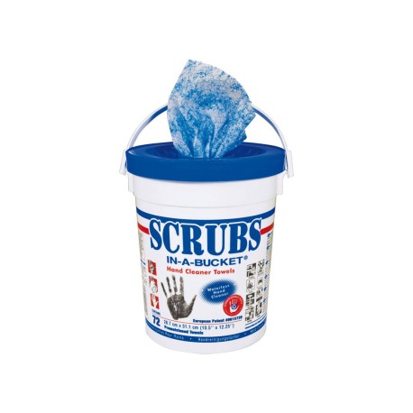 Toallas Lavamanos SCRUBS Krafft – 72 unidades, limpieza sin agua